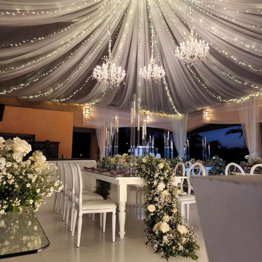 Wedding reception at Casa de Campo on the Dye Fore Terrace